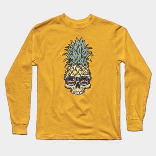 PINEAPPLE SKULL Long Sleeve T-Shirt